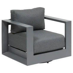 Fauteuil de salon de jardin rotatif ALLURE Gris / Graphite
