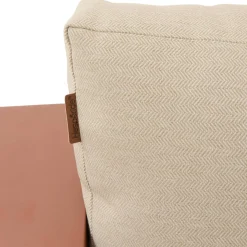 Fauteuil de salon de jardin rotatif ALLURE Beige / Acajou