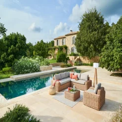 Fauteuil de salon de jardin SAVINIA Tahini