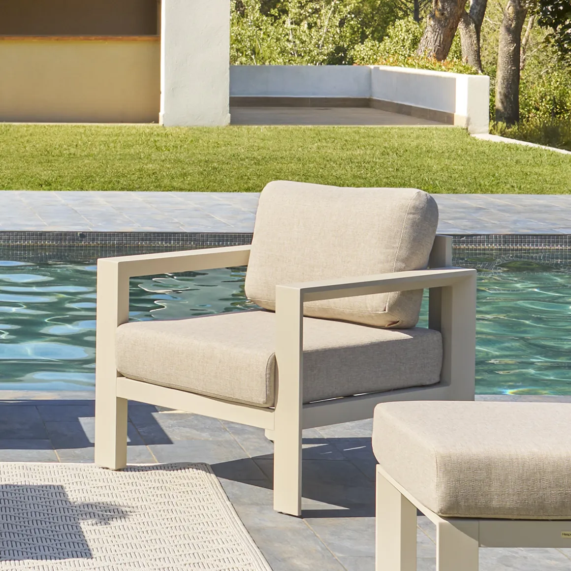Fauteuil de salon de jardin ÉVASION Argile