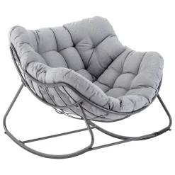 Fauteuil oeuf à bascule PAOPAO Gris & Graphite