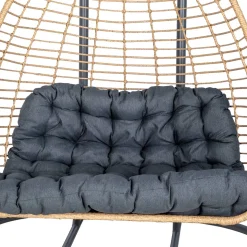 Fauteuil oeuf suspendu sur pied AJAR Ardoise