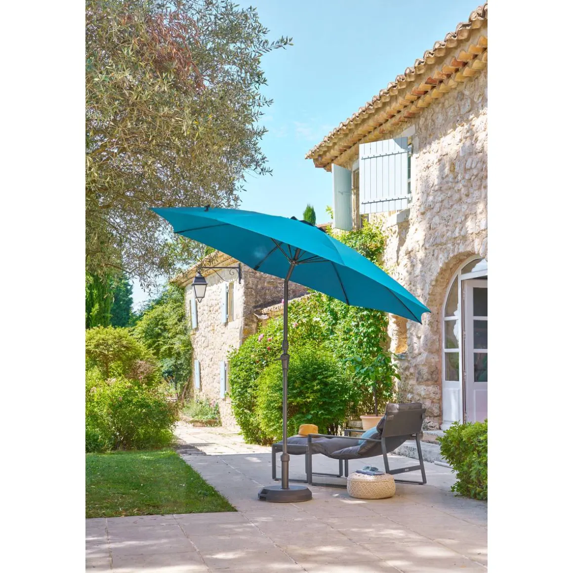 Fauteuil relax de jardin LAMBINIO Graphite & Gris foncé