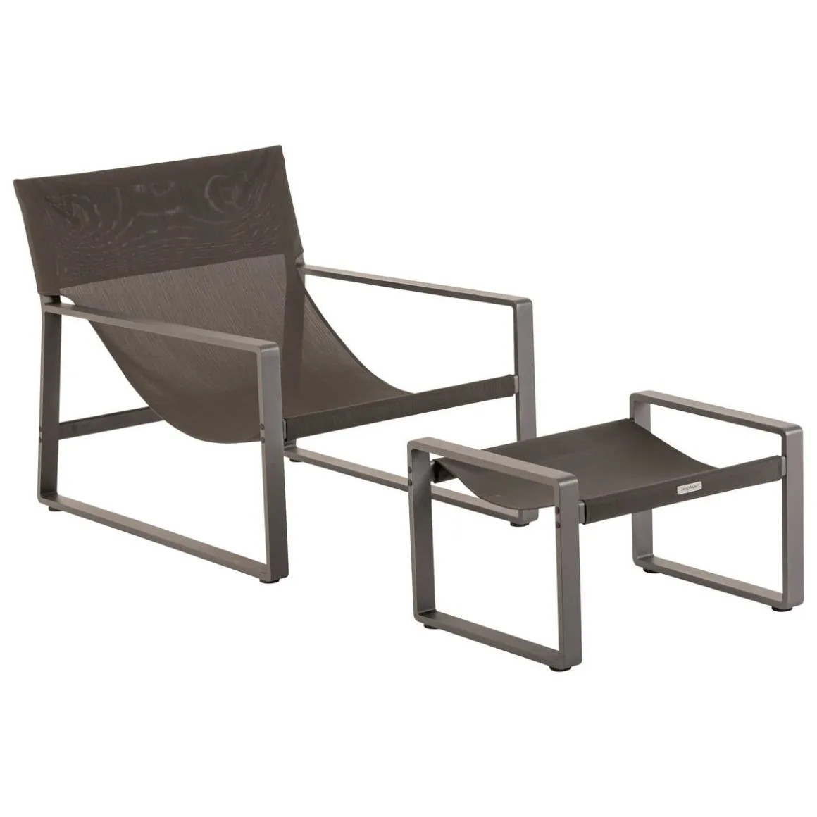 Fauteuil relax de jardin LAMBINIO Graphite & Gris foncé