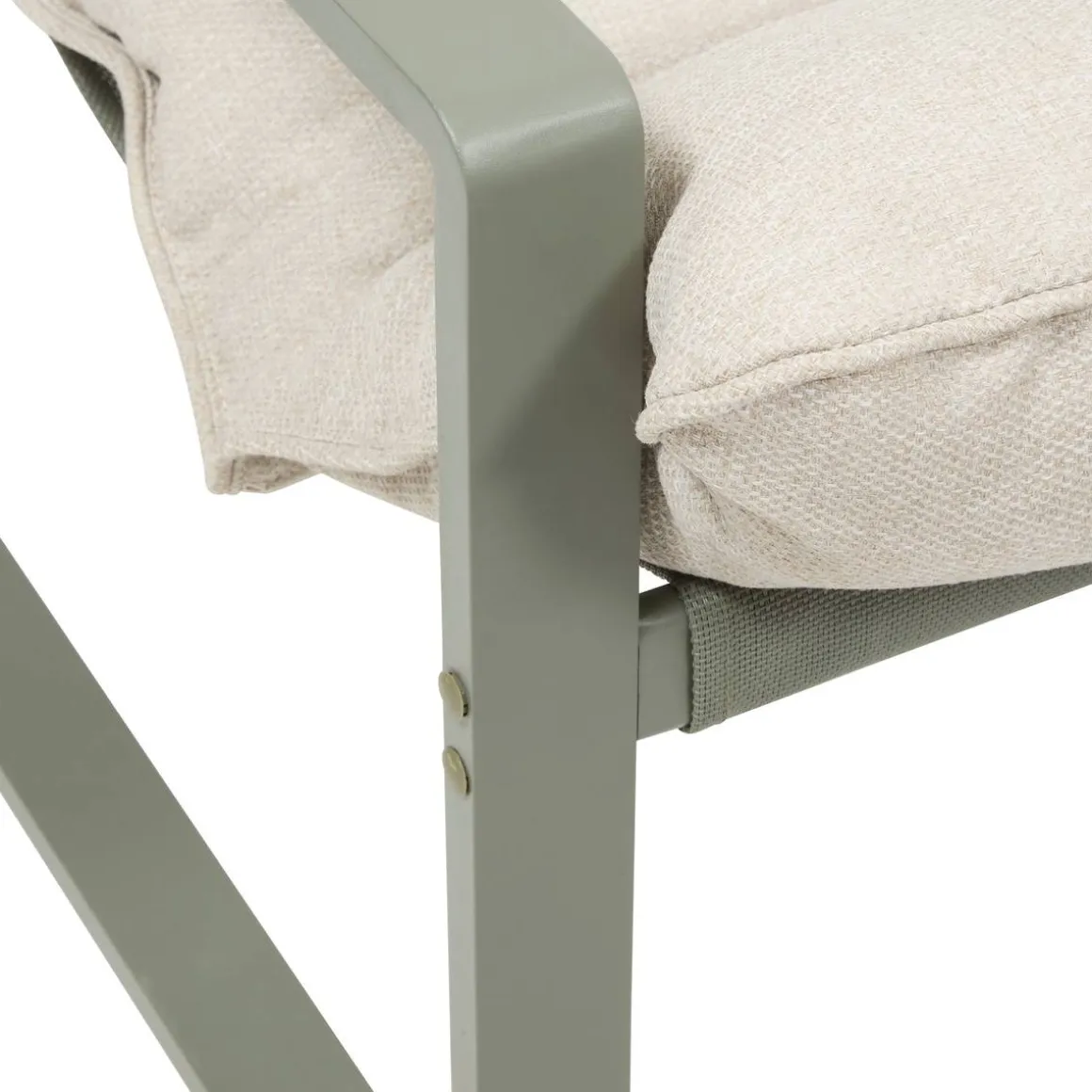 Fauteuil relax de jardin LAMBINIO Beige / Vert laurier