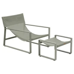 Fauteuil relax de jardin LAMBINIO Beige / Vert laurier