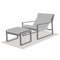 Fauteuil relax de jardin LAMBINIO Beige / Vert laurier