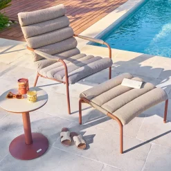 Fauteuil relax de jardin SOLANI Acajou