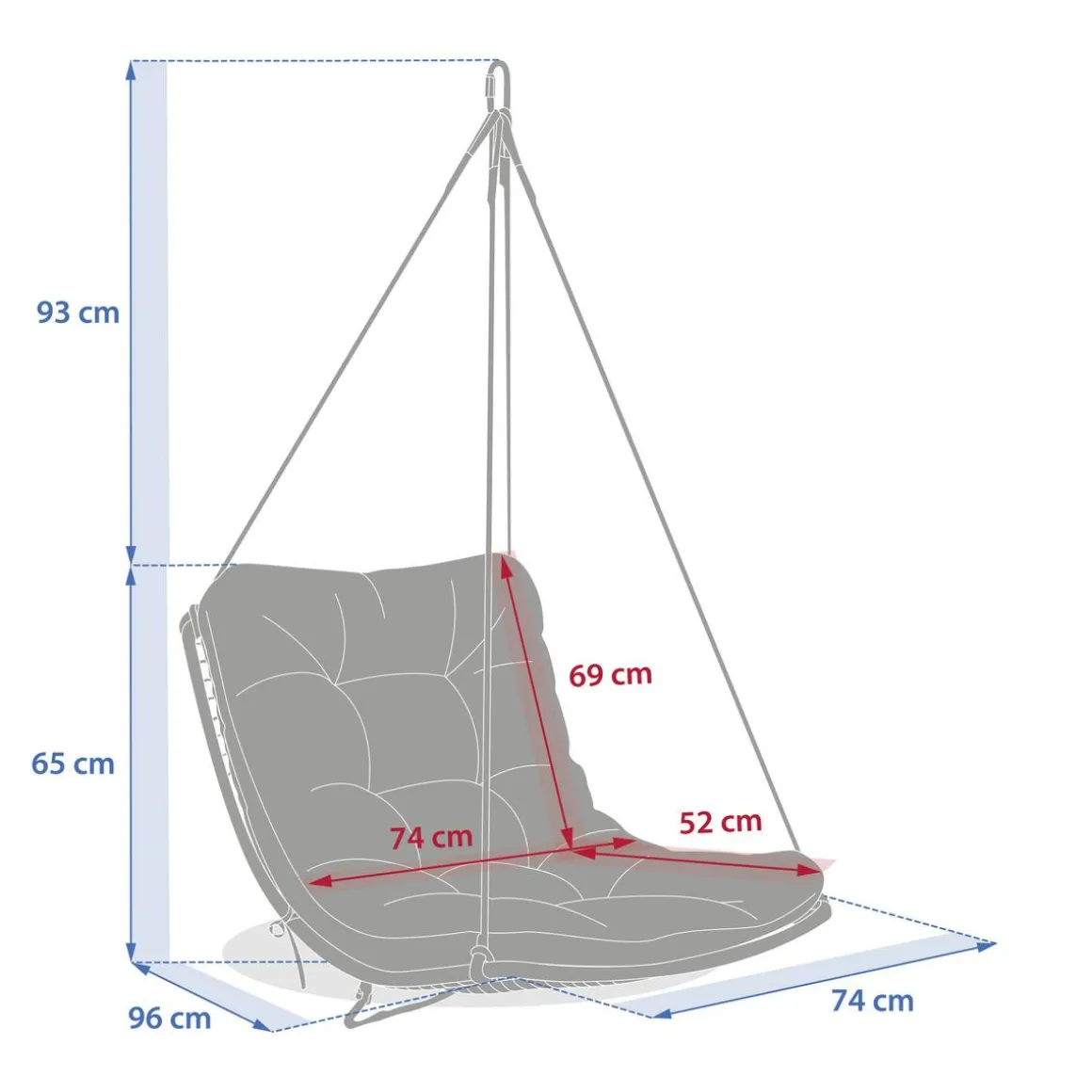 Fauteuil suspendu DILMAU Argile