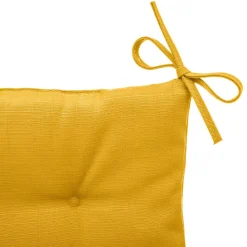 Galette de chaise carrée 4 points KORAI Jaune moutarde