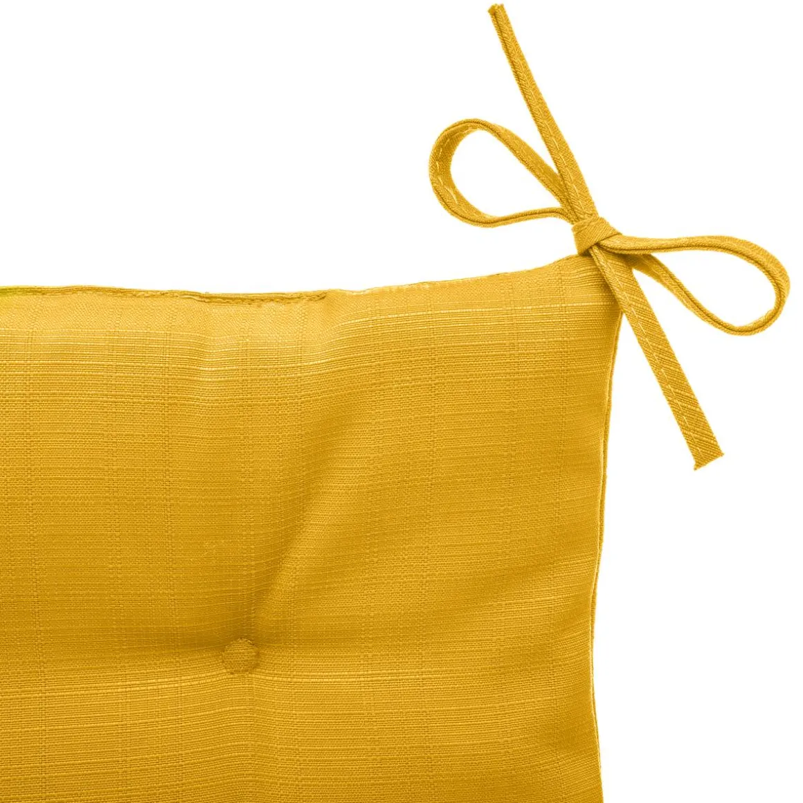 Galette de chaise carrée 4 points KORAI Jaune moutarde