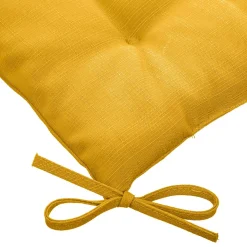 Galette de chaise carrée 4 points KORAI Jaune moutarde