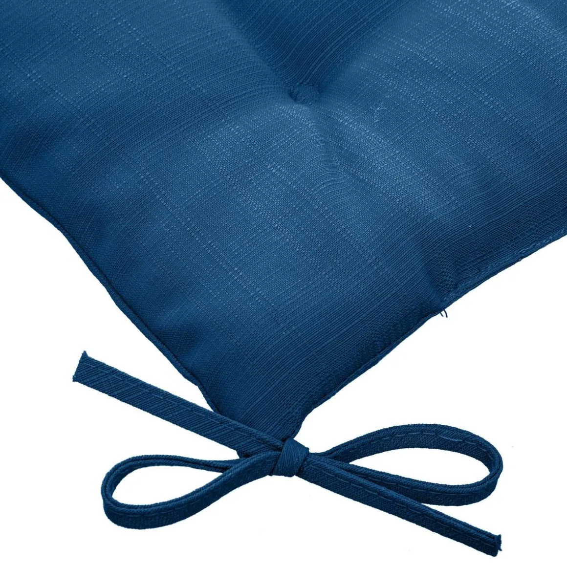 Galette de chaise carrée 4 points KORAI Bleu indigo