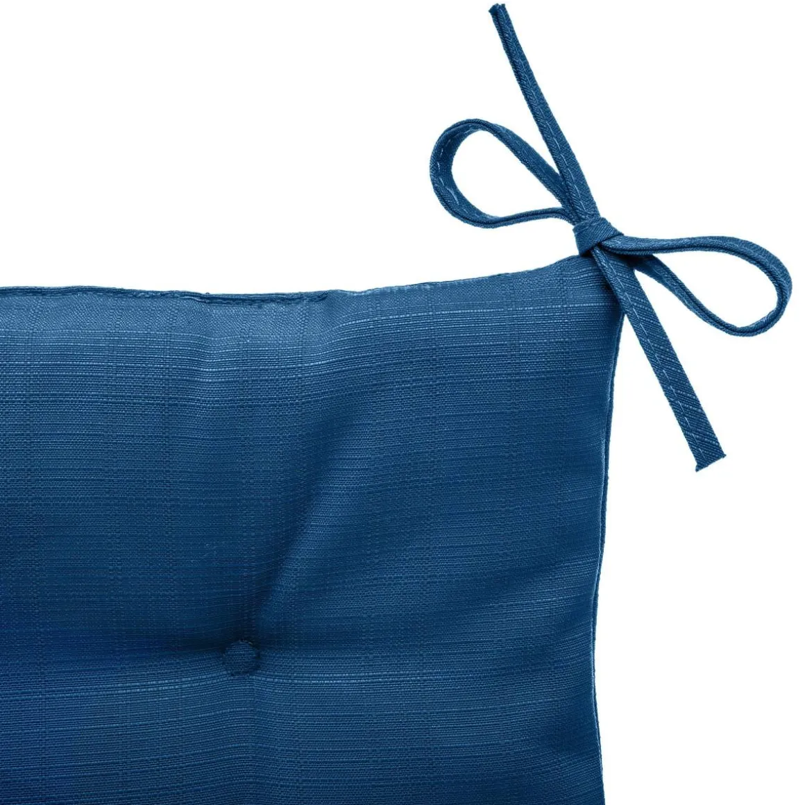 Galette de chaise carrée 4 points KORAI Bleu indigo