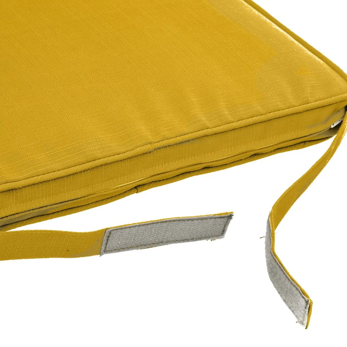 Galette de chaise à scratch KORAI Jaune moutarde