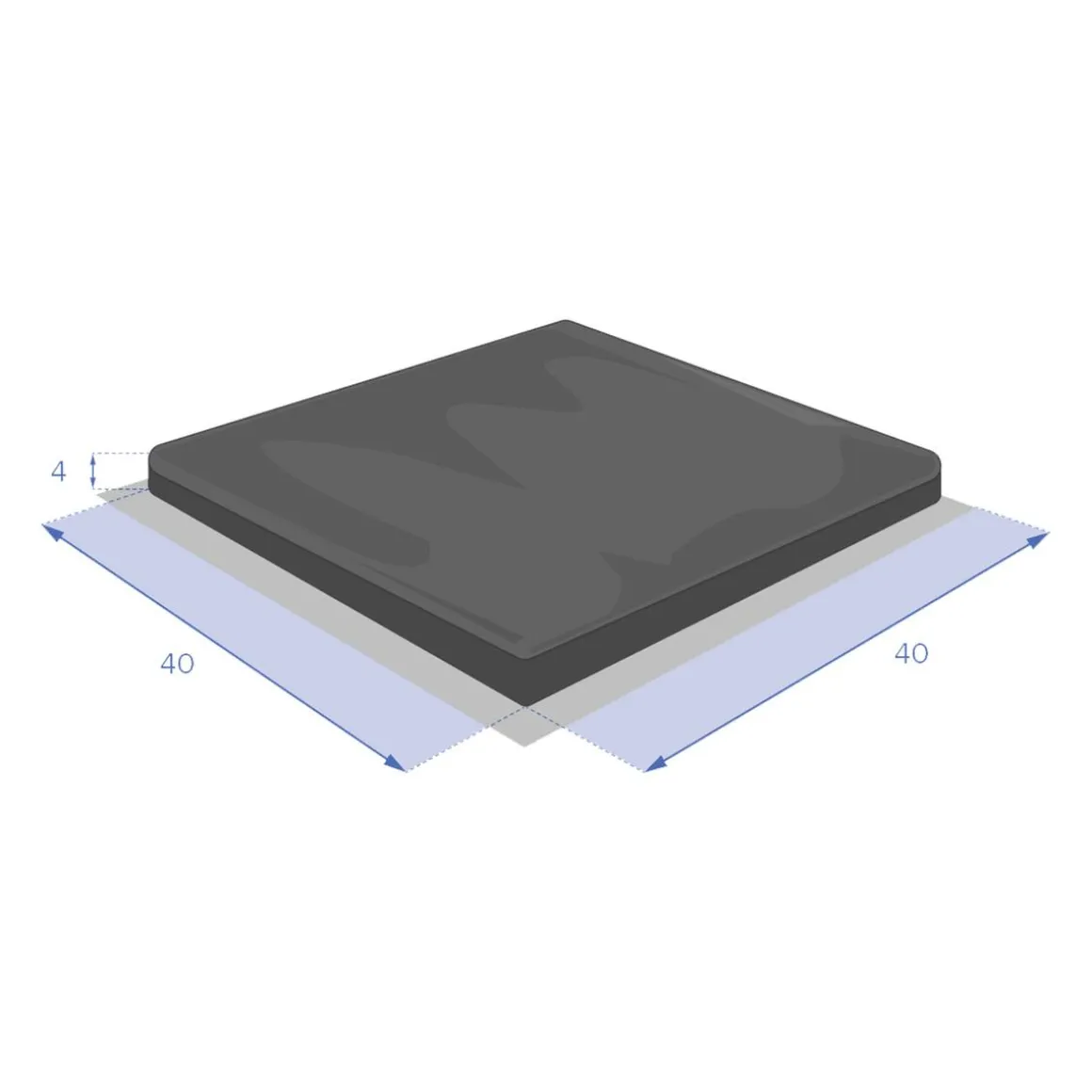 Galette de chaise SOLFIA Acajou