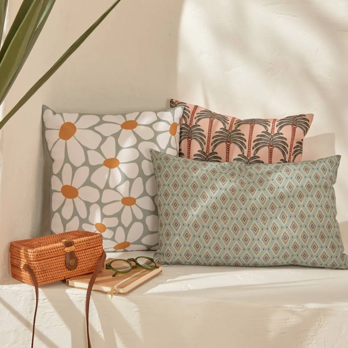 Housse de coussin d'extérieur LILIO Vert celadon