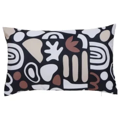 Housse de coussin d'extérieur rectangulaire NOLAN Noir