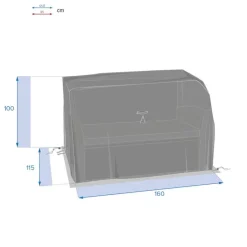 Housse de protection HAMBO pour canapé Gris S