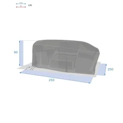 Housse de protection HAMBO pour salon Gris M