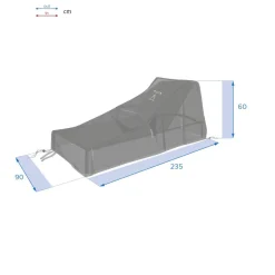 Housse de protection HAMBO pour transat Gris L
