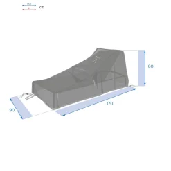 Housse de protection HAMBO pour transat Gris M