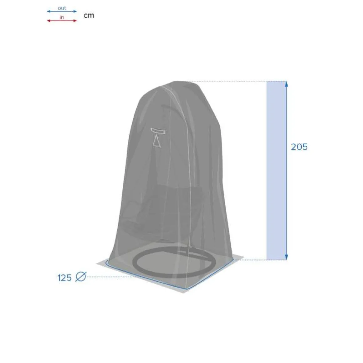 Housse de protection HAMBO pour fauteuil oeuf suspendu Gris