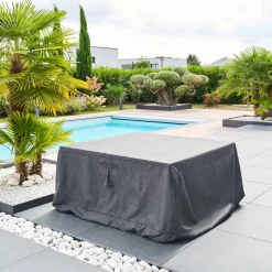 Housse de protection HAMBO pour table carrée Gris M