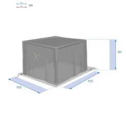 Housse de protection HAMBO pour table carrée Gris S