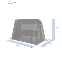 Housse de protection HAMBO pour balancelle Gris