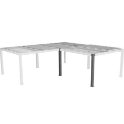 Kit de 2 poteaux d'angle pour pergola bioclimatique MAJAÉ Graphite