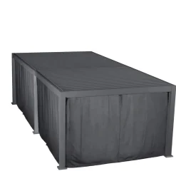 Kit de rideaux, moustiquaires et de rails pour pergola bioclimatique EVORA Ardoise