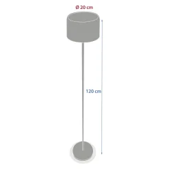 Lampadaire solaire BOLTY Argile
