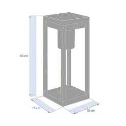 Lanterne solaire à détection de mouvement PIKY Graphite