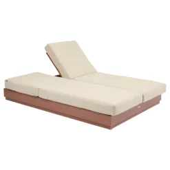 Lit de piscine ALLURE Beige / Acajou