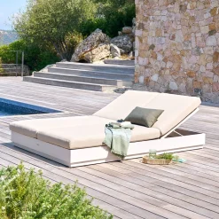 Lit de piscine ALLURE Beige / Avoine