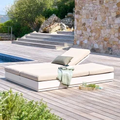 Lit de piscine ALLURE Beige / Avoine