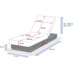 Lit de piscine ALLURE Graphite