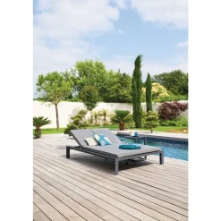 Lit de piscine double ÉVASION Anthracite & Graphite