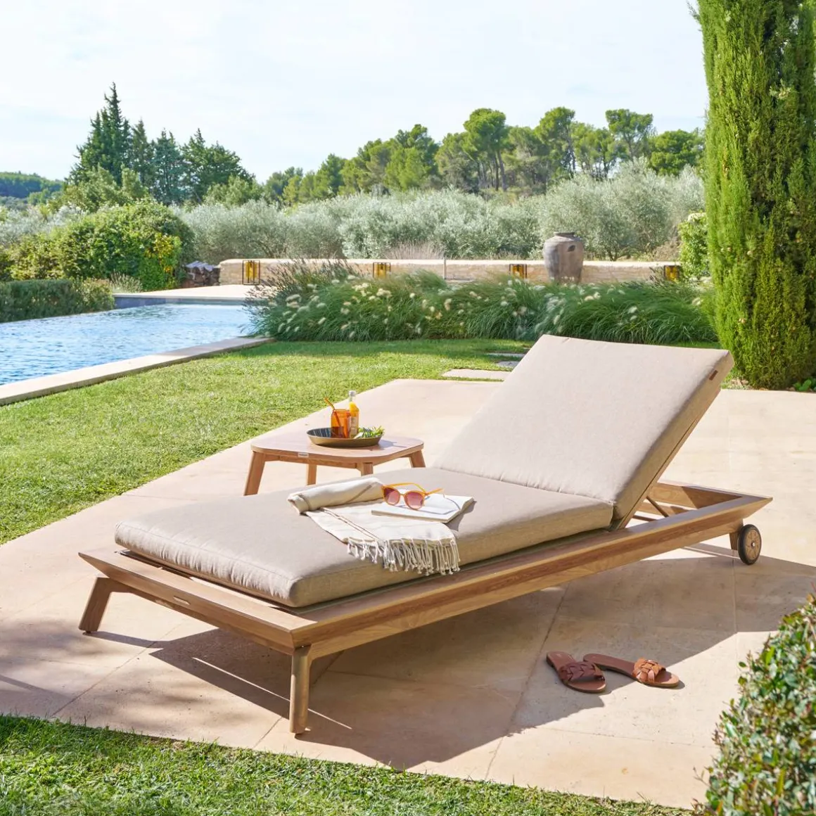 Lit de piscine MANISSA Beige