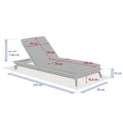 Lit de piscine MANISSA Beige