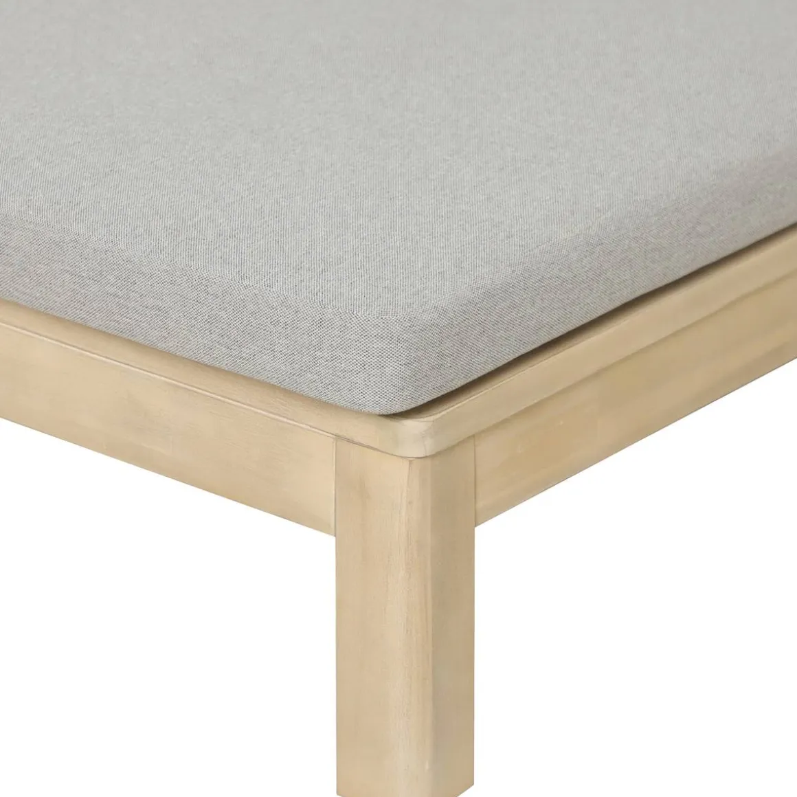 Lit de piscine PAPOUASIE Beige / Acacia