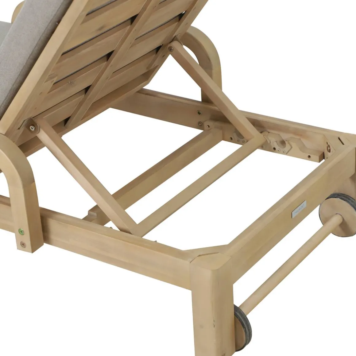 Lit de piscine PAPOUASIE Beige / Acacia