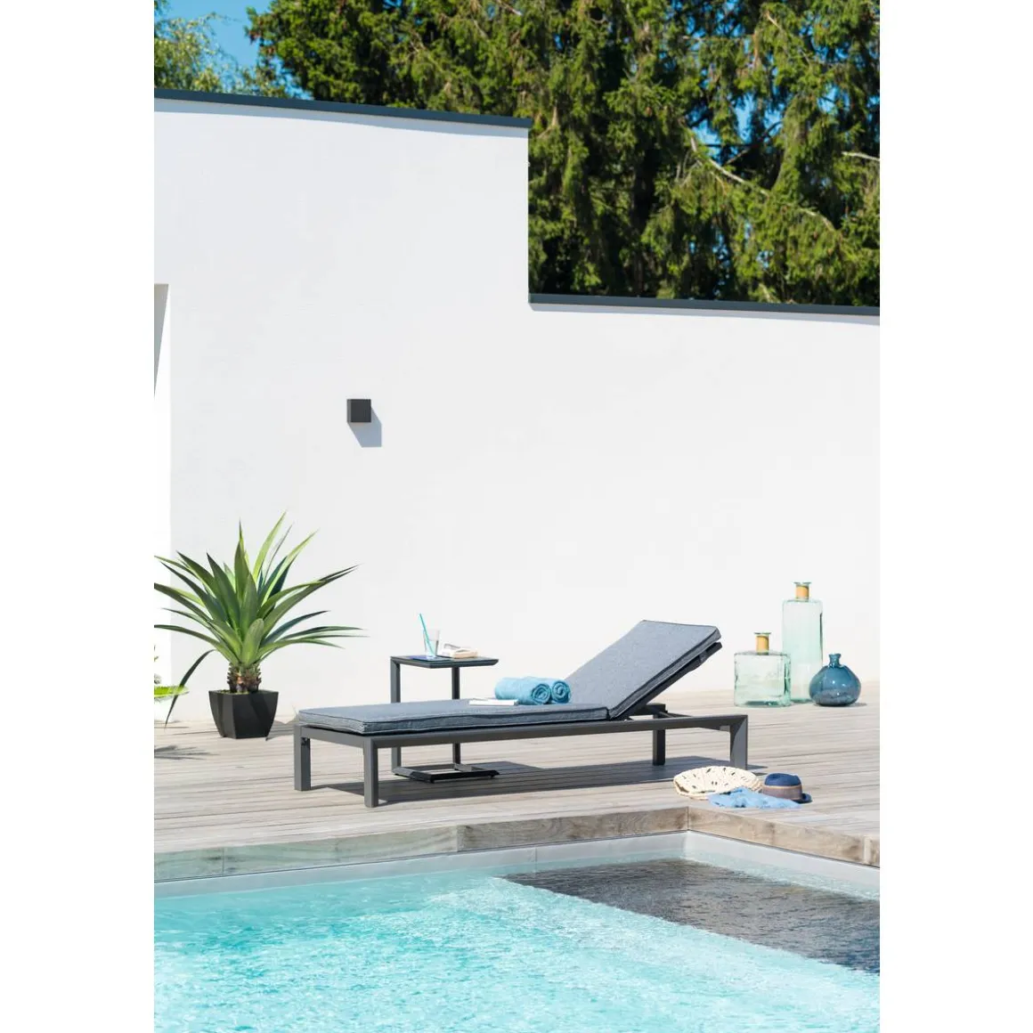 Lit de piscine ÉVASION Anthracite & Graphite