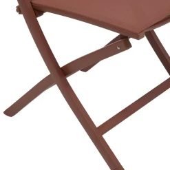 Lot de 4 chaises de jardin pliante ESSENTIA Acajou