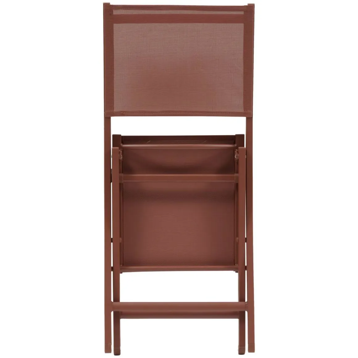 Lot de 4 chaises de jardin pliante ESSENTIA Acajou