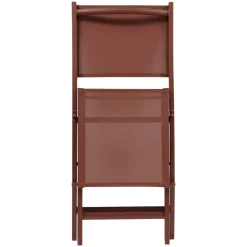 Lot de 4 chaises de jardin pliante ESSENTIA Acajou