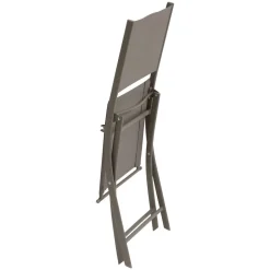 Lot de 4 chaises de jardin pliante MODULA Noisette / Café