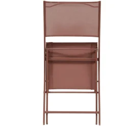 Lot de 4 chaises de jardin pliante MODULA Acajou