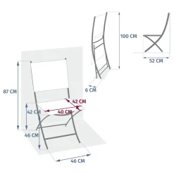 Lot de 4 chaises de jardin pliante MODULA Vert laurier